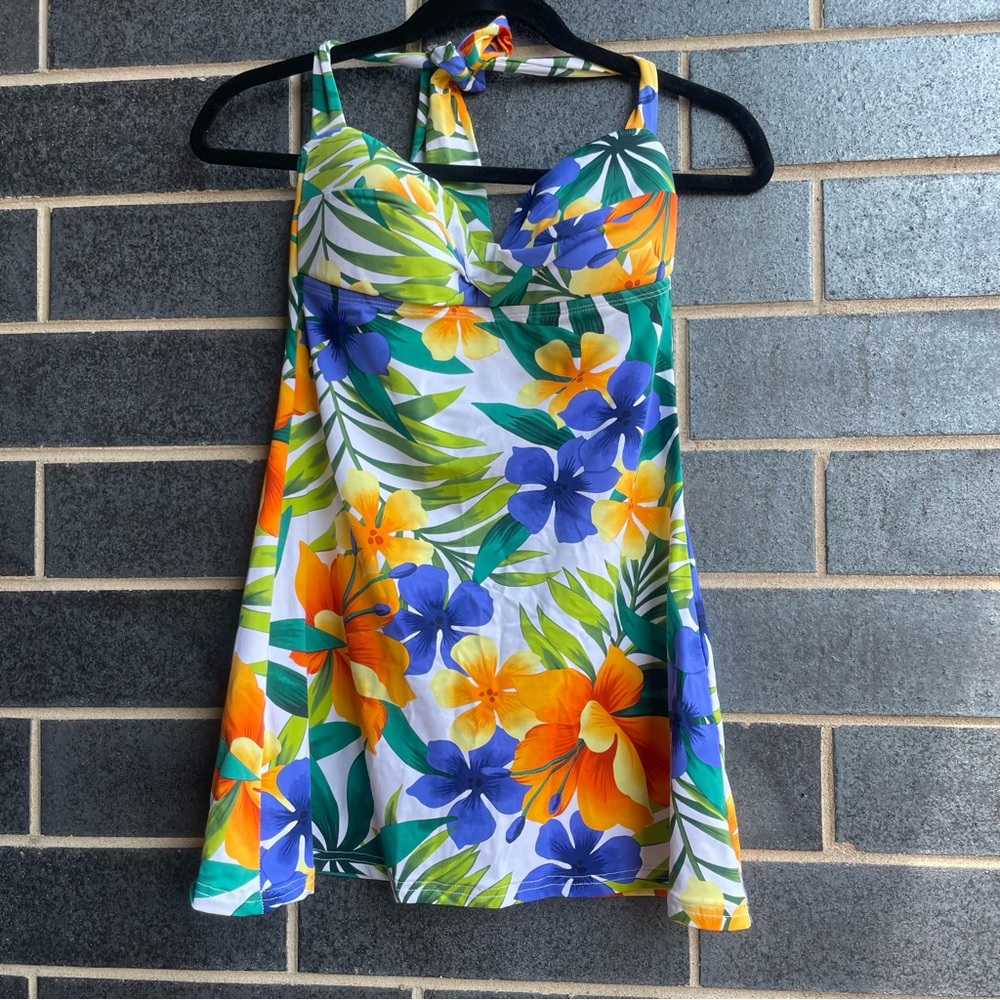Tommy Bahama Tropical Print Halter Dress